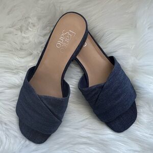 Franco Sarto Denim Slides